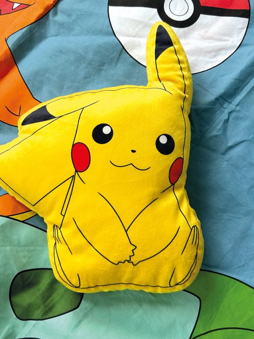 Coussin imprimé 100% polyester, pokemon pikachu - Kiabi