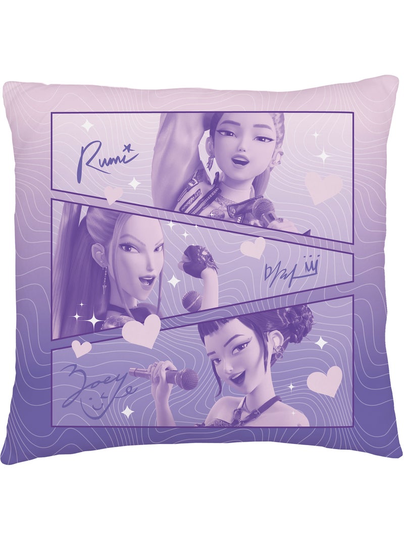 Coussin imprimé, kpop demon hunters golden Violet - Kiabi