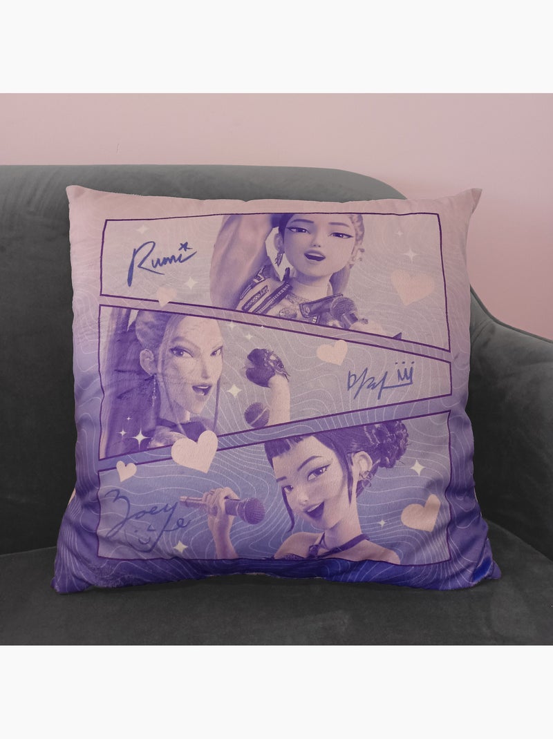 Coussin imprimé, kpop demon hunters golden Violet - Kiabi