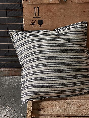 Coussin imprimé rayé