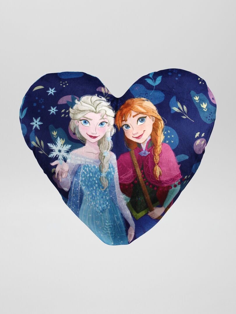 Coussin Forme Cœur - Disney La Reine des Neiges - Anna et Elsa
