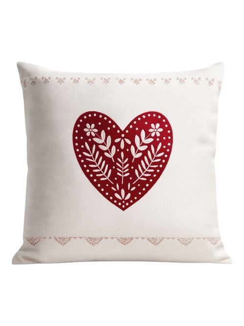 Coussin montagne cœur rouge - Kiabi