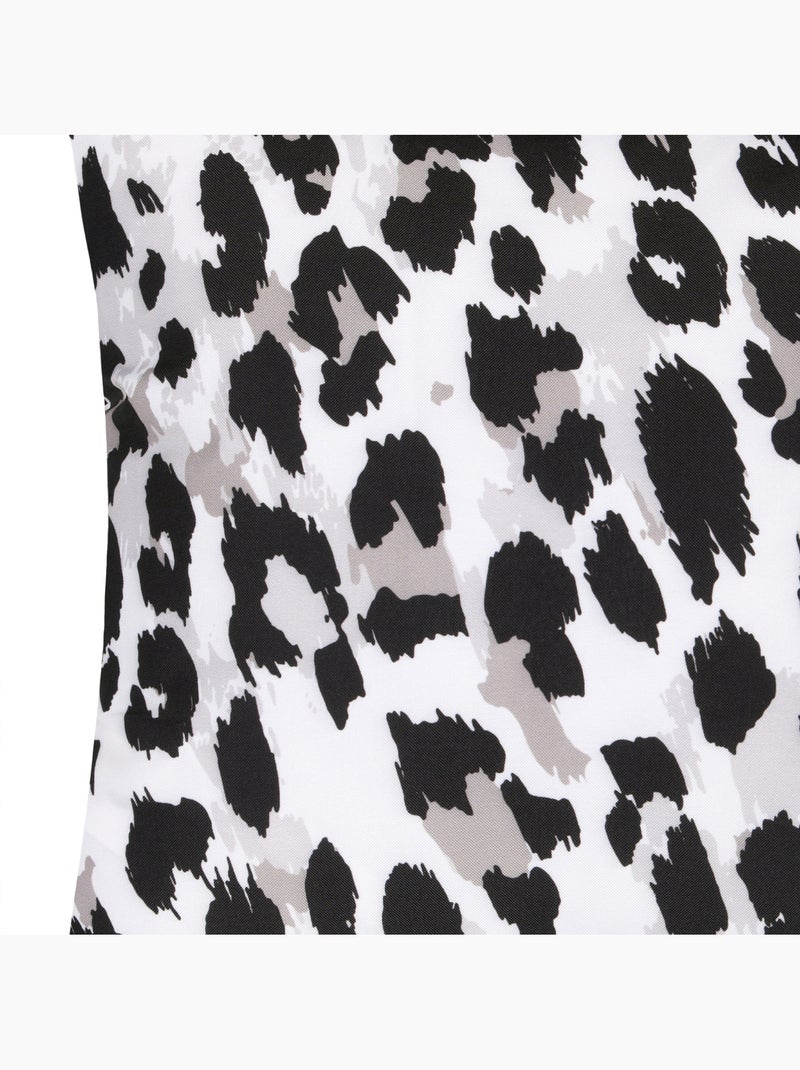 Coussin motif léopard Noir - Kiabi