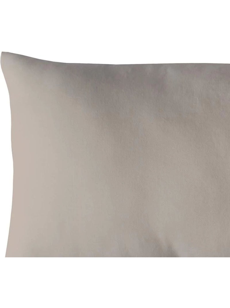 Coussin non déhoussable en coton uni Beige coquille - Kiabi