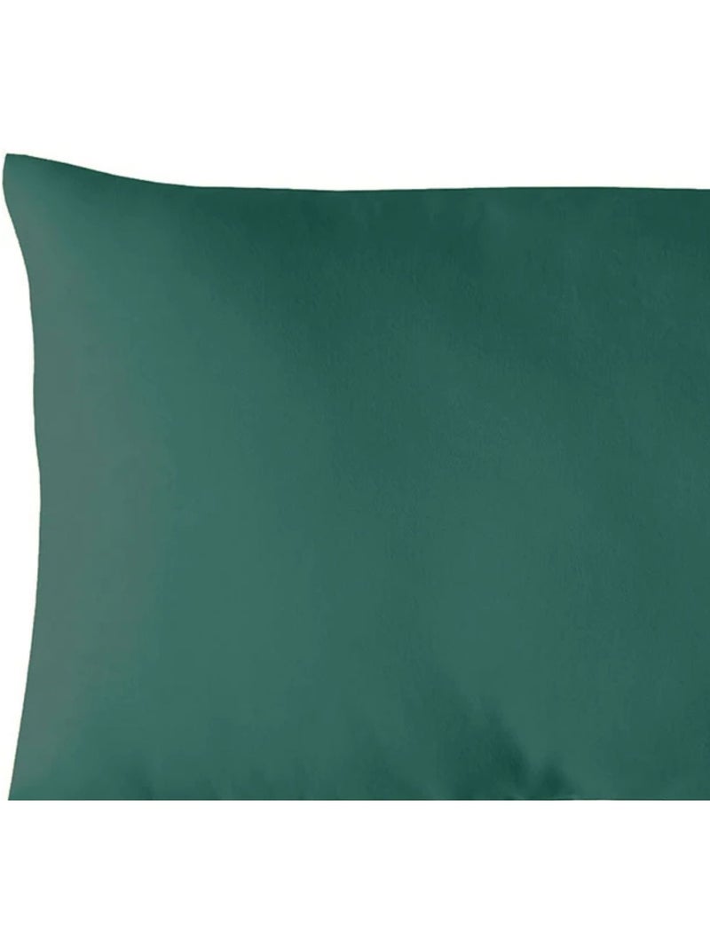 Coussin non déhoussable en coton uni Vert foncé - Kiabi