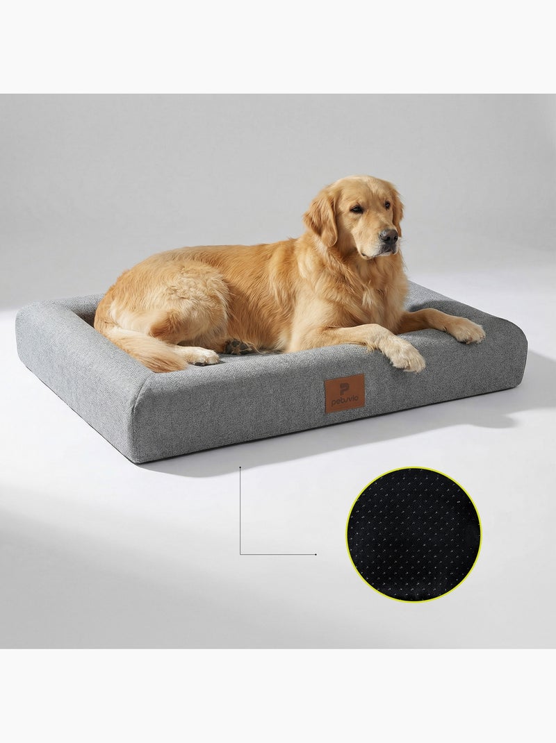 Coussin panier pour chien PELUVIO Kibi - Antidérapant - Mousse à mémoire de forme Gris - Kiabi