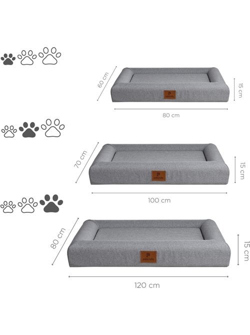 Coussin panier pour chien PELUVIO Kibi - Antidérapant - Mousse à mémoire de forme - Kiabi