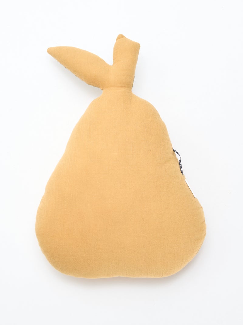 Coussin 'Poire' gaze de coton Beige - Kiabi