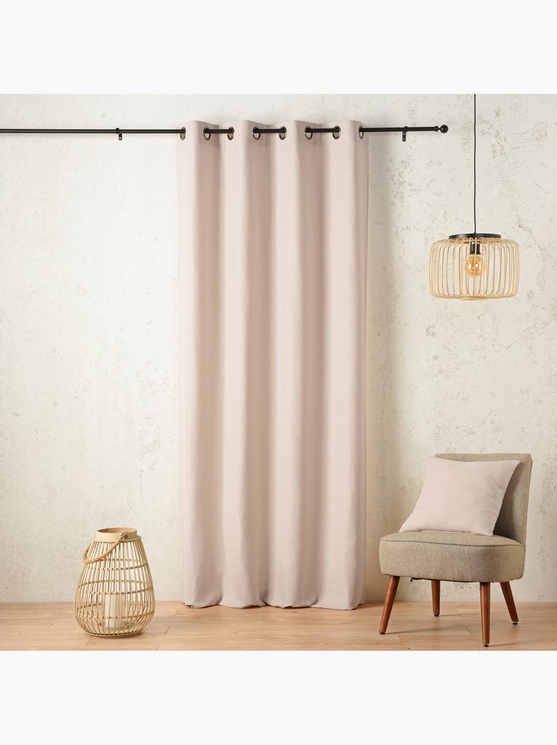 Coussin rayé style bord de mer Beige - Kiabi