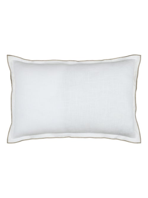 Coussin volant plat feston noir coton - Kiabi