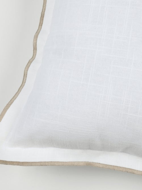 Coussin volant plat feston noir coton - Kiabi