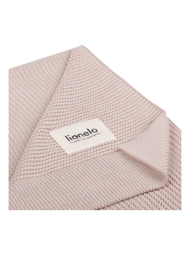 Couverture bébé 100% coton LIONELO - Hypoallergénique - Antibactérien - 100 × 75 cm Beige - Kiabi
