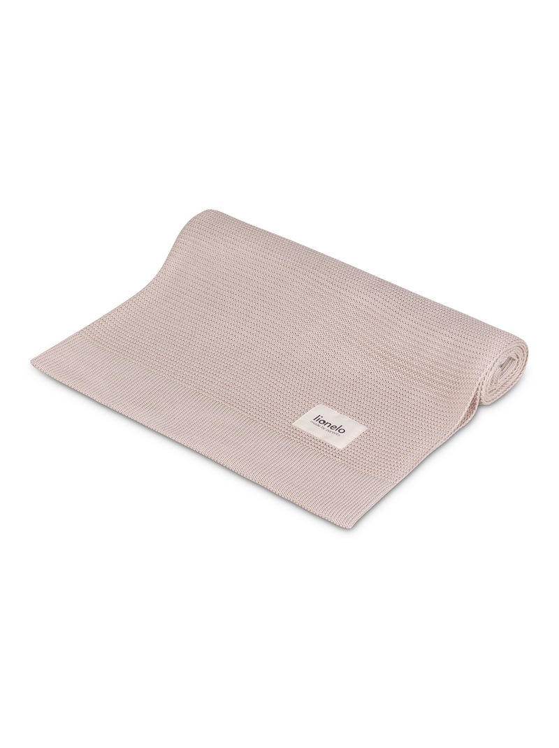 Couverture bébé 100% coton LIONELO - Hypoallergénique - Antibactérien - 100 × 75 cm Beige - Kiabi