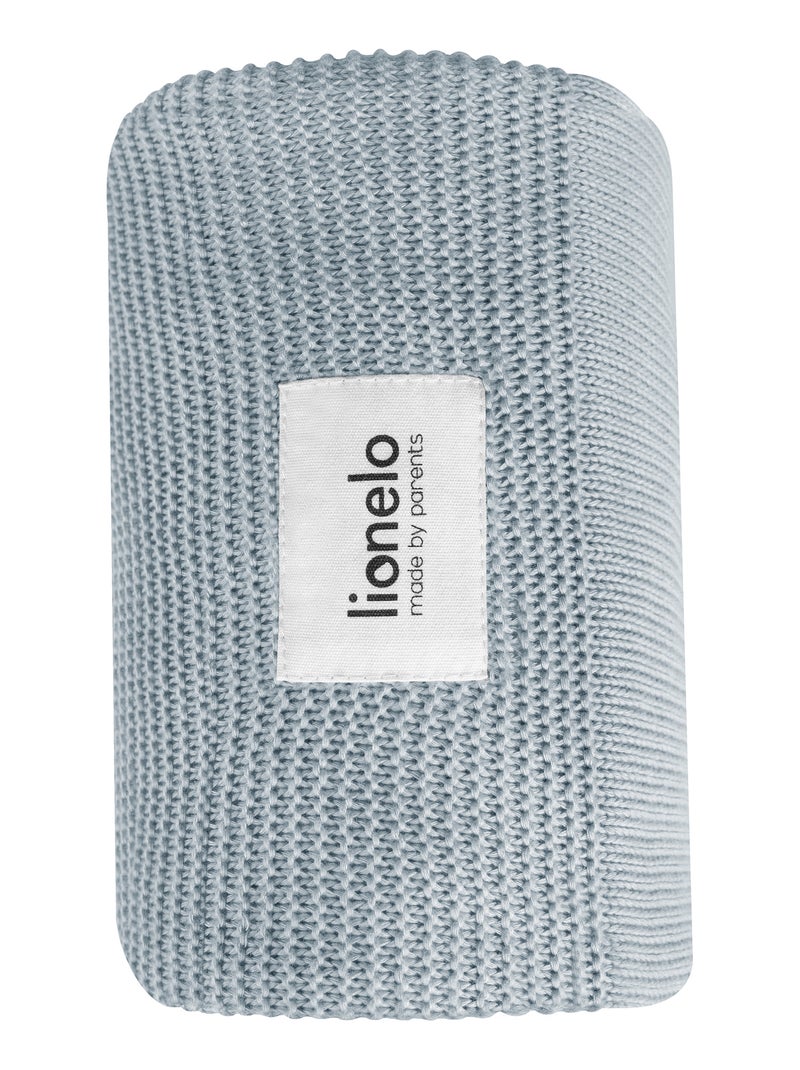 Couverture bébé 100% coton LIONELO - Hypoallergénique - Antibactérien - 100 × 75 cm Gris - Kiabi