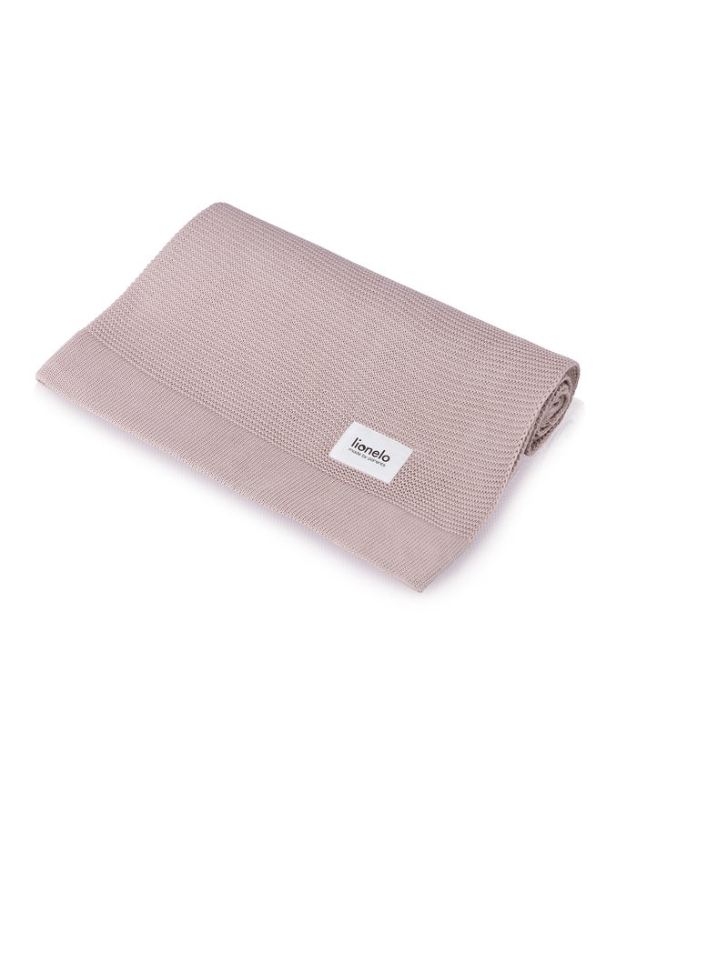 Couverture bébé 100% coton LIONELO - Hypoallergénique - Antibactérien - 100 × 75 cm Rose - Kiabi