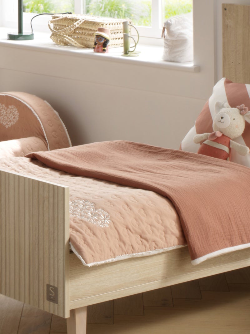 Couverture bébé en coton avec broderie - sauthon Rose - Kiabi