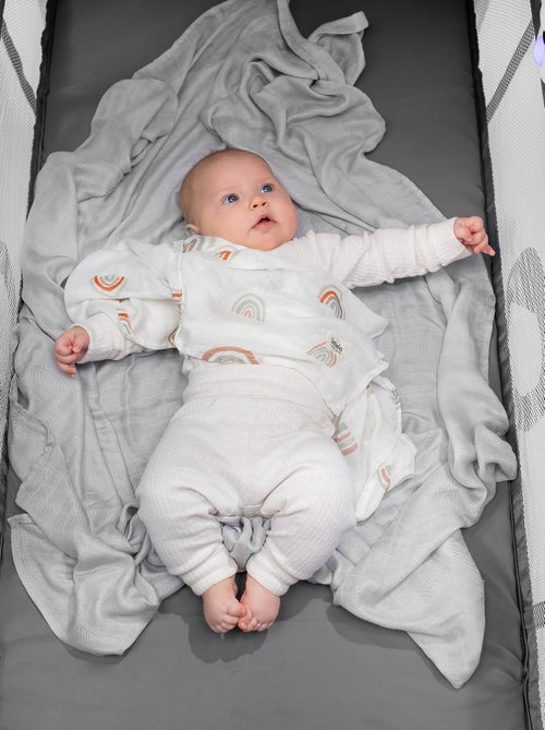 Couverture bébé et Lange en bambou naturel LIONELO - Kiabi