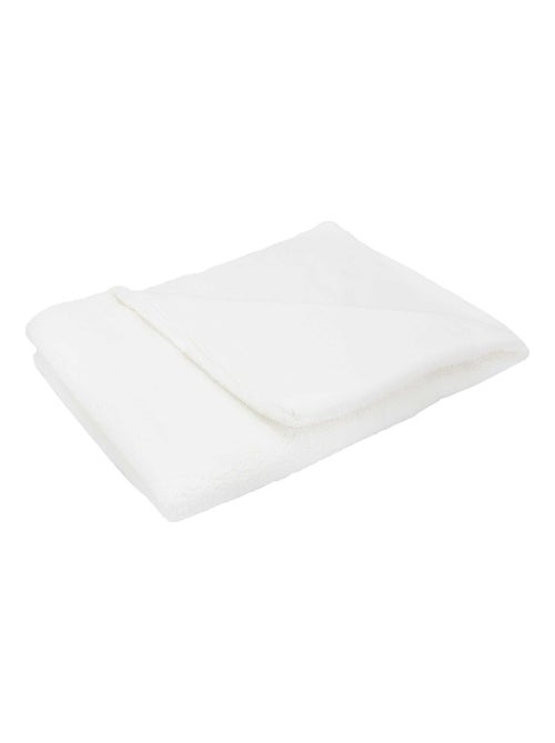 Couverture bi matière - wooly - Kiabi