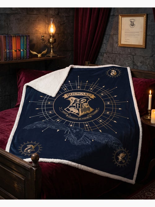 Couverture Coral & Sherpa Harry Potter Poudlard 130x170cm – Blason Or – Licence Officielle - Kiabi Couverture Coral & Sherpa Harry Potter Poudlard 130x170cm – Blason Or – Licence Officielle - Kiabi