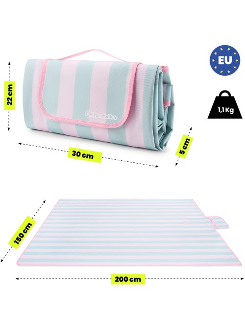 Couverture de pique-nique 150x200 hypermotion - imperméable - Kiabi Couverture de pique-nique 150x200 hypermotion - imperméable - Kiabi