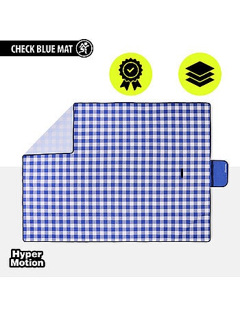 Couverture de pique-nique 150x200 hypermotion carreaux vichy imperméable