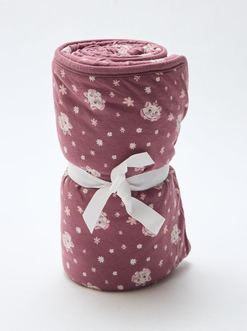 Couverture double face 'Disney' 'Marie' en jersey coton 80x100 cm - Kiabi