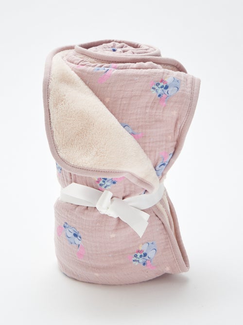 Couverture en coton et en polaire 'Stitch' - Kiabi