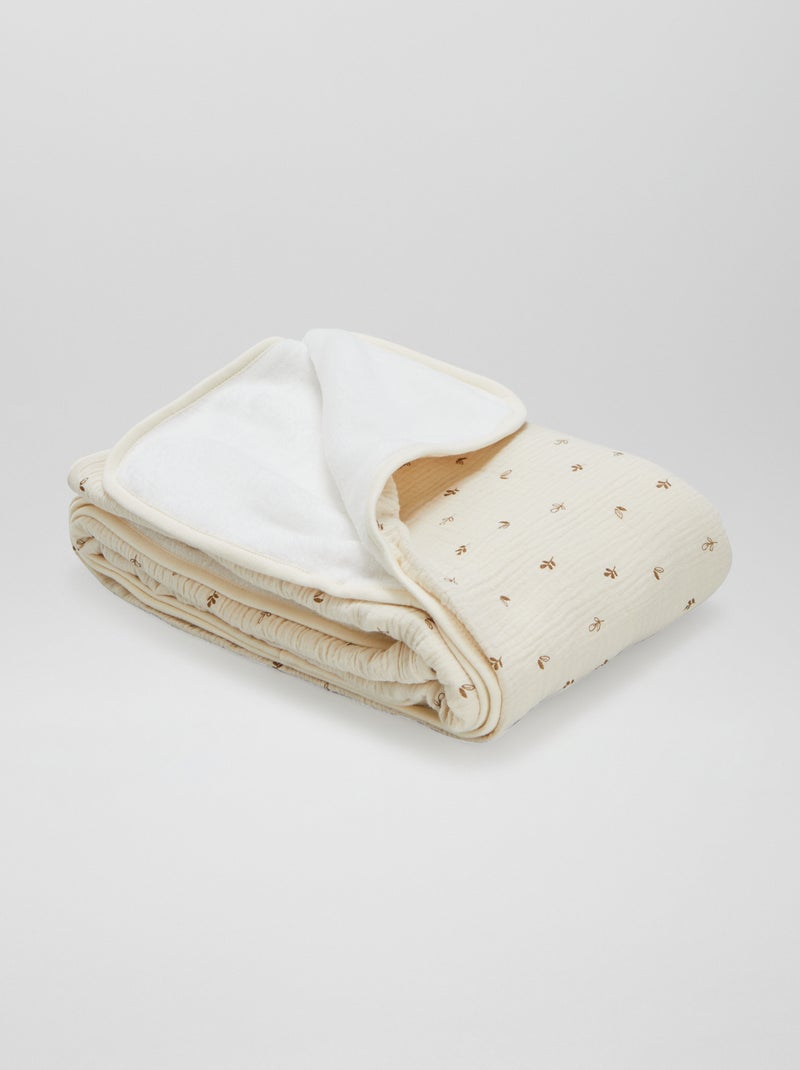 Couverture en gaze de coton Ecru - Kiabi