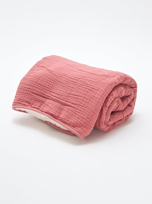 Couverture en gaze de coton et polaire - Kiabi