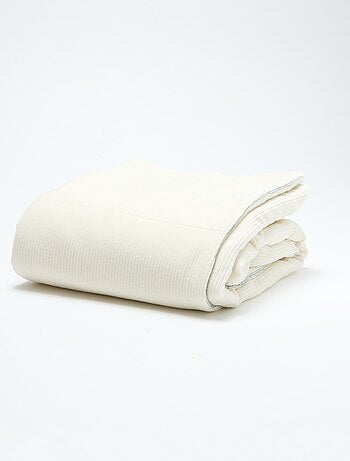 Couverture en gaze de coton réversible en velours - Kiabi Home