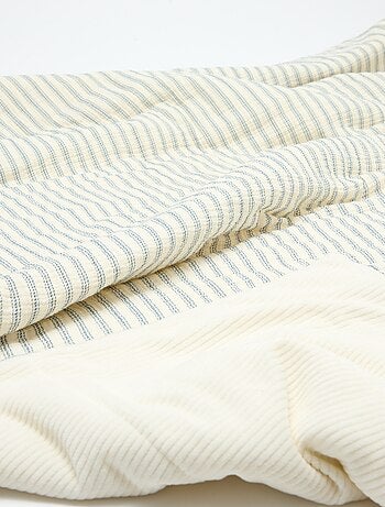 Couverture en gaze de coton réversible en velours - Kiabi Home