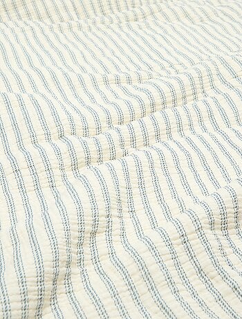 Couverture en gaze de coton réversible en velours - Kiabi Home