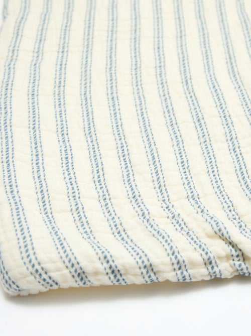 Couverture en gaze de coton réversible en velours - Kiabi Home - Kiabi