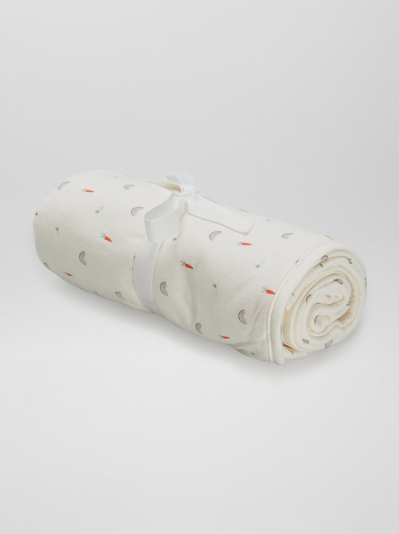 Couverture en polaire Blanc 'arc en ciel' - Kiabi