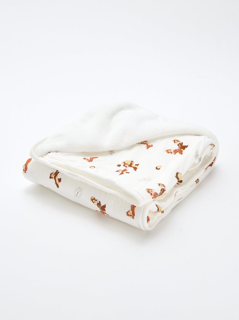 Couverture en polaire 'Tic et Tac' Blanc - Kiabi
