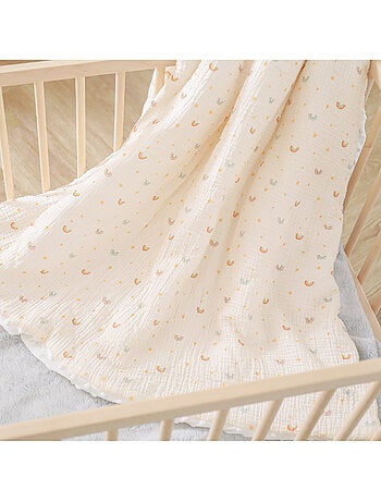 Couverture enfant 100x135 en gaze de coton Oeko-Tex et minky | SUPERBE BEBE