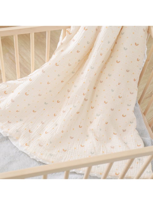 Couverture enfant 100x135 en gaze de coton Oeko-Tex et minky | SUPERBE BEBE - Kiabi Couverture enfant 100x135 en gaze de coton Oeko-Tex et minky | SUPERBE BEBE - Kiabi