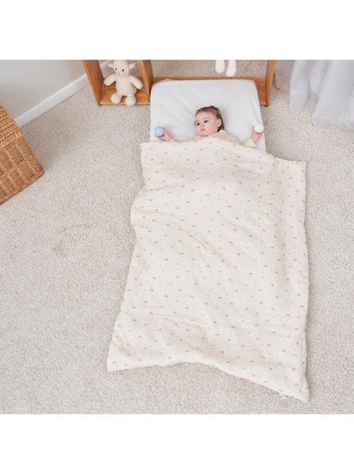 Couverture enfant 100x135 en gaze de coton Oeko-Tex et minky | SUPERBE BEBE - Kiabi Couverture enfant 100x135 en gaze de coton Oeko-Tex et minky | SUPERBE BEBE - Kiabi