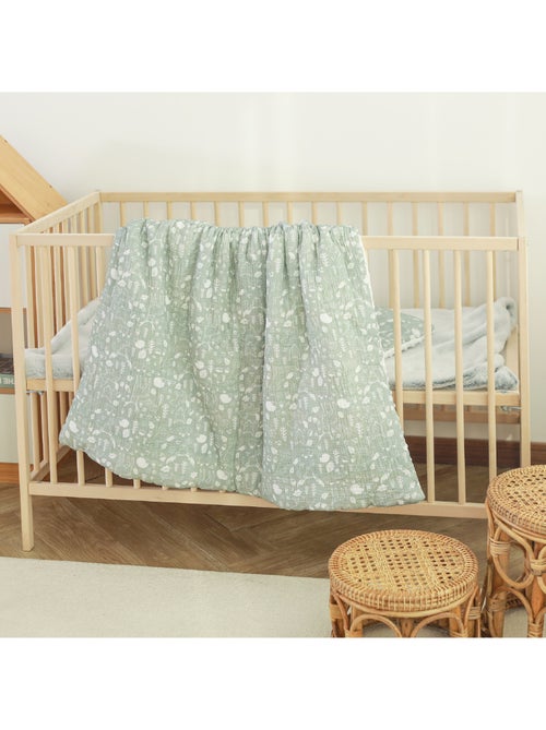Couverture enfant 100x135 en gaze de coton Oeko-Tex et minky | SUPERBE BEBE - Kiabi Couverture enfant 100x135 en gaze de coton Oeko-Tex et minky | SUPERBE BEBE - Kiabi