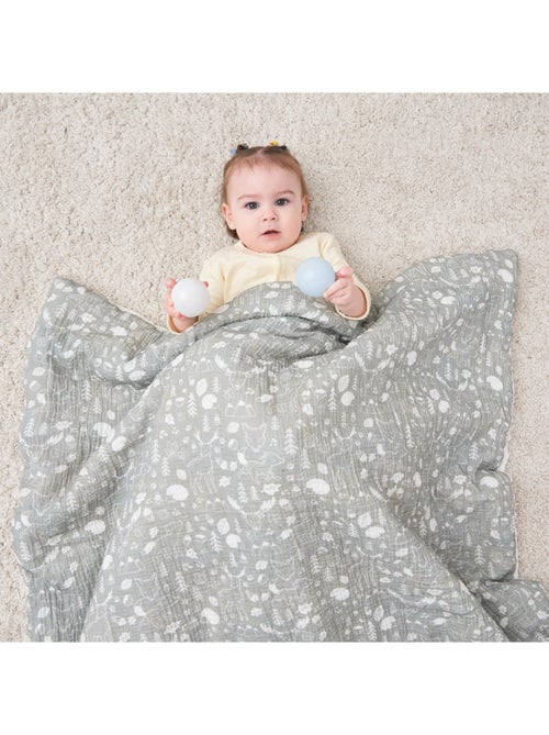 Couverture enfant 100x135 en gaze de coton Oeko-Tex et minky | SUPERBE BEBE - Kiabi Couverture enfant 100x135 en gaze de coton Oeko-Tex et minky | SUPERBE BEBE - Kiabi