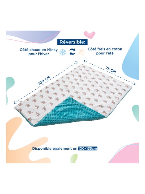 Couverture enfant 75x100 en Coton OEKO-TEX et Minky | SUPERBE BEBE - Kiabi Couverture enfant 75x100 en Coton OEKO-TEX et Minky | SUPERBE BEBE - Kiabi