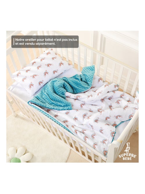 Couverture enfant 75x100 en Coton OEKO-TEX et Minky | SUPERBE BEBE - Kiabi Couverture enfant 75x100 en Coton OEKO-TEX et Minky | SUPERBE BEBE - Kiabi