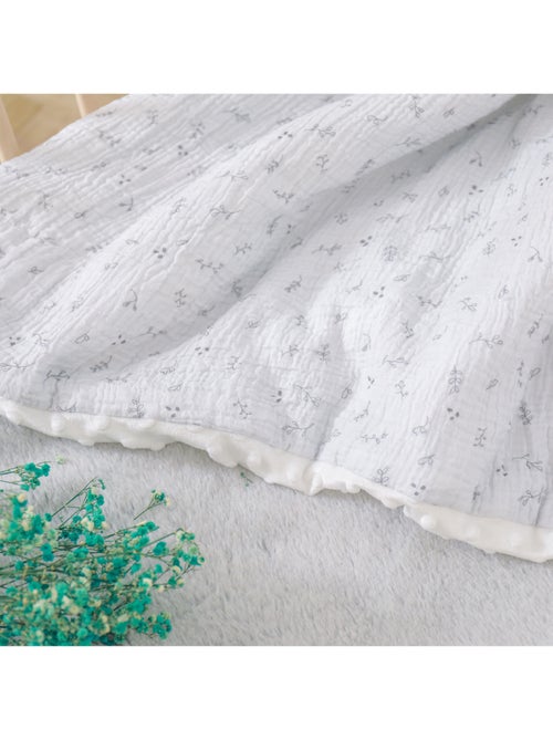 Couverture enfant 75x100 en gaze de coton Oeko-Tex et minky | SUPERBE BEBE - Kiabi Couverture enfant 75x100 en gaze de coton Oeko-Tex et minky | SUPERBE BEBE - Kiabi