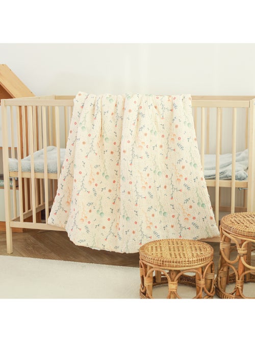 Couverture enfant 75x100 en gaze de coton Oeko-Tex et minky | SUPERBE BEBE - Kiabi Couverture enfant 75x100 en gaze de coton Oeko-Tex et minky | SUPERBE BEBE - Kiabi