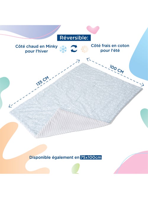 Couverture enfant en Coton Oeko-tex et Minky | SUPERBE BEBE - Kiabi Couverture enfant en Coton Oeko-tex et Minky | SUPERBE BEBE - Kiabi