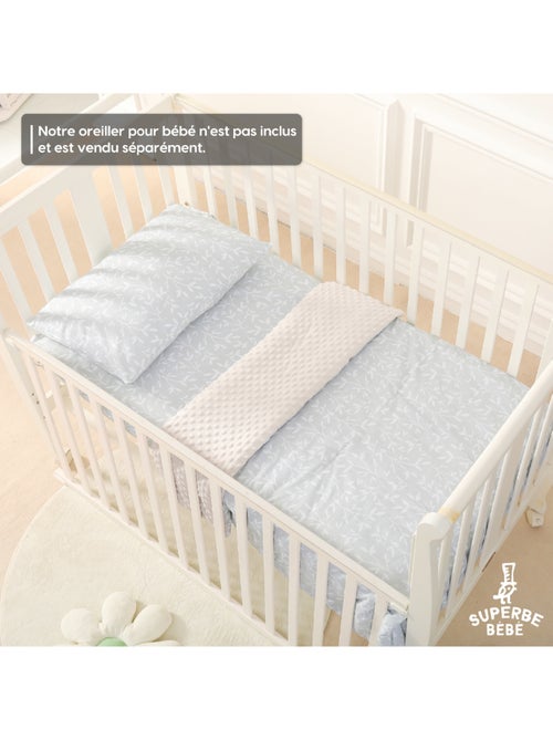 Couverture enfant en Coton Oeko-tex et Minky | SUPERBE BEBE - Kiabi Couverture enfant en Coton Oeko-tex et Minky | SUPERBE BEBE - Kiabi