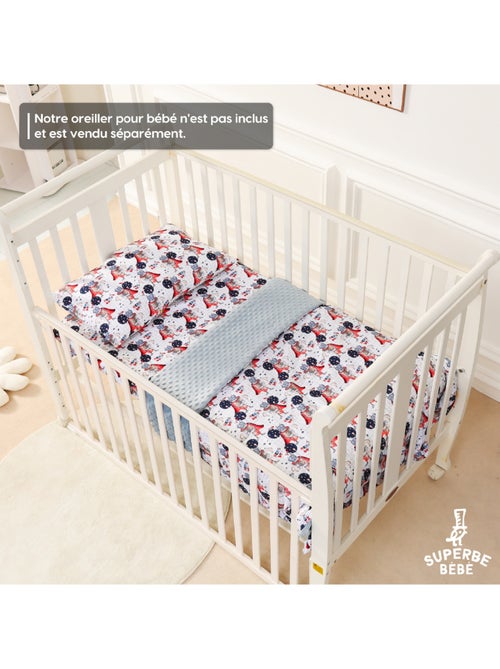 Couverture enfant en Coton Oeko-tex et Minky | SUPERBE BEBE - Kiabi Couverture enfant en Coton Oeko-tex et Minky | SUPERBE BEBE - Kiabi