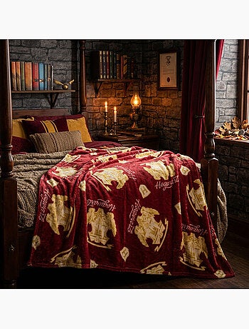 Couverture Flanelle Harry Potter Poudlard 110x150cm