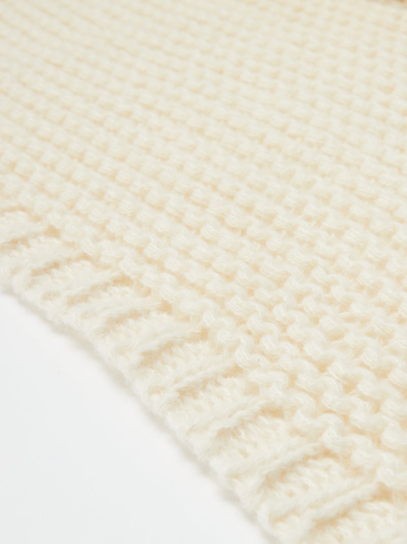 Couverture grosse maille - Kiabi Home Blanc - Kiabi