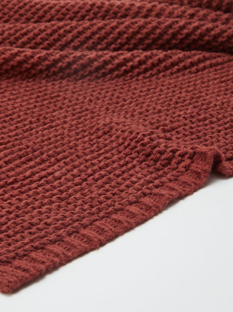 Couverture grosse maille - Kiabi Home Marron - Kiabi